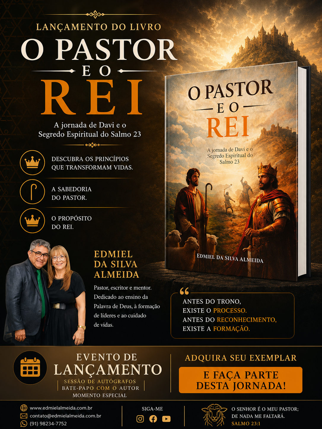 Mockup do livro O Pastor e o Rei